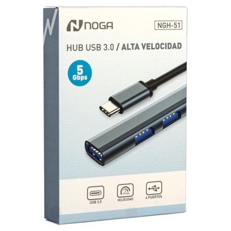 Hub Noga NGH‑51 USB‑C 4 puertos